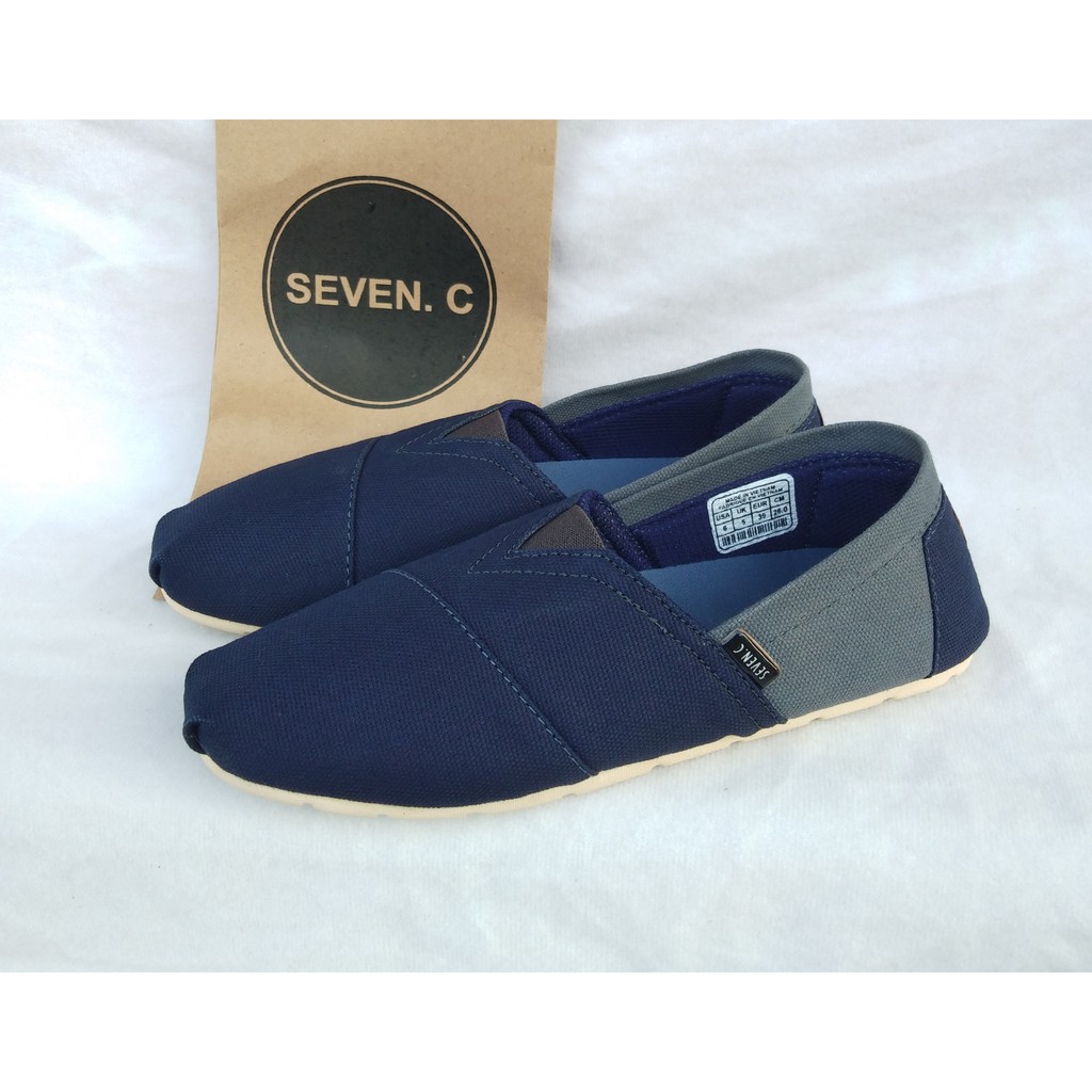 Sepatu slip on Pria dan Wanita Unisex Seven C-sepatu santai-sepatu kuliah-sepatu kerja-sepatu casual