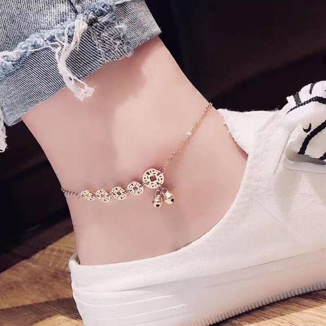 GELANG KAKI WANITA / GELANG KAKI TITANIUM ANTI KARAT / GELANG KAKI MOTIF CHIEN / GELANG KAKI FASHION