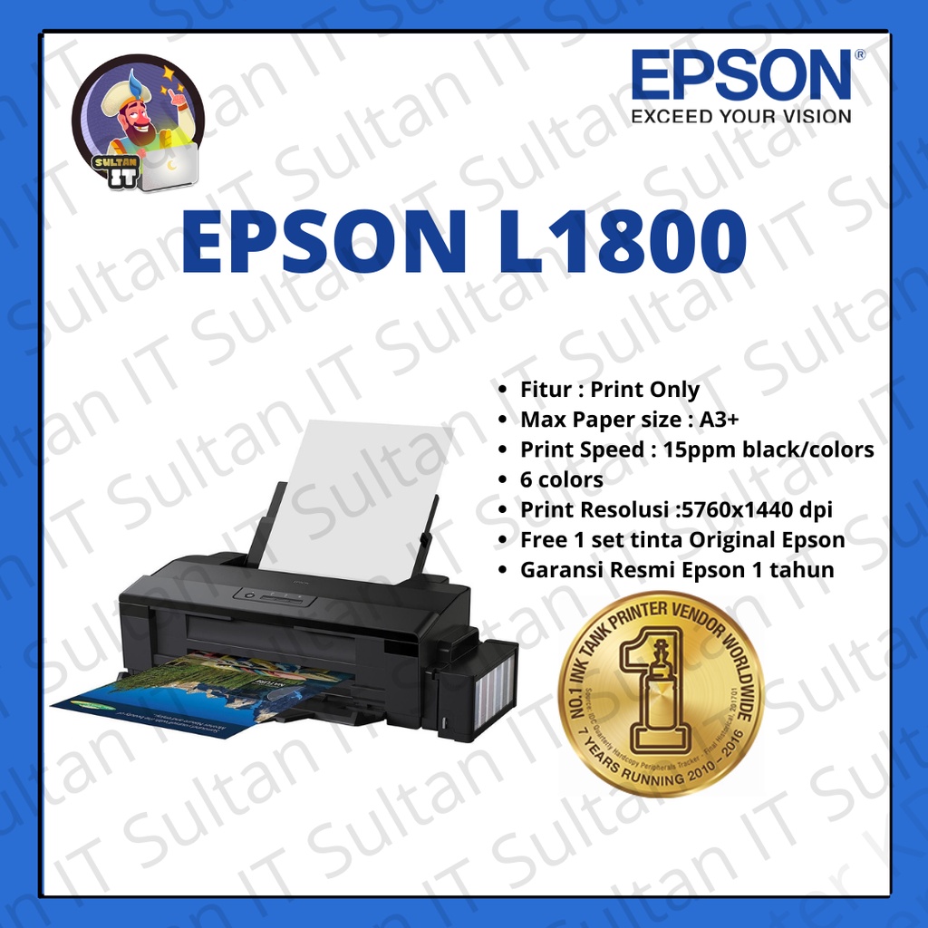 Jual EPSON L1800 A3 PRINTER 6 WARNA | Shopee Indonesia