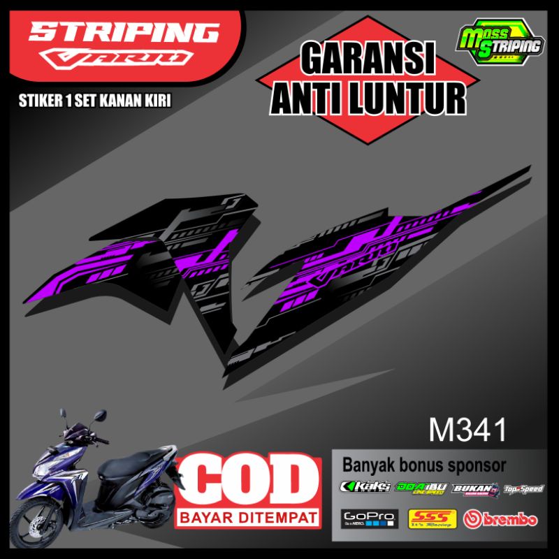 Jual Striping Vario Techno 125 PGM FI | Sticker Stiker List Lis Variasi