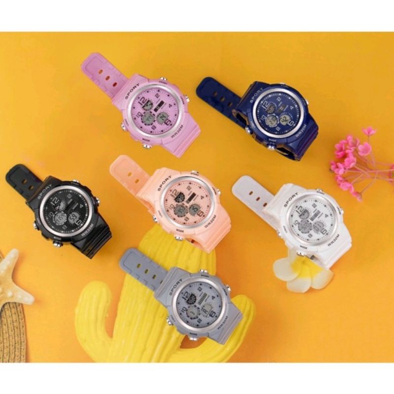 JAM TANGAN RUBBER DIGITAL IMPOR GROSIR MURAH KARET MODEL BABY G