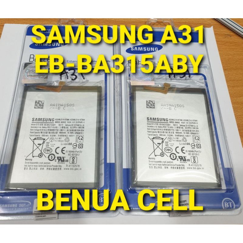 BATRE BATERAI BATEREI SAMSUNG GALAXY A31 EB-BA315ABY