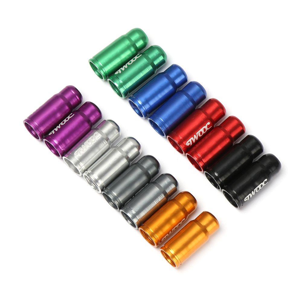 Populer 2pcs Katup Sepeda Gunung Ban Perancis Aluminium Alloy Penutup Debu