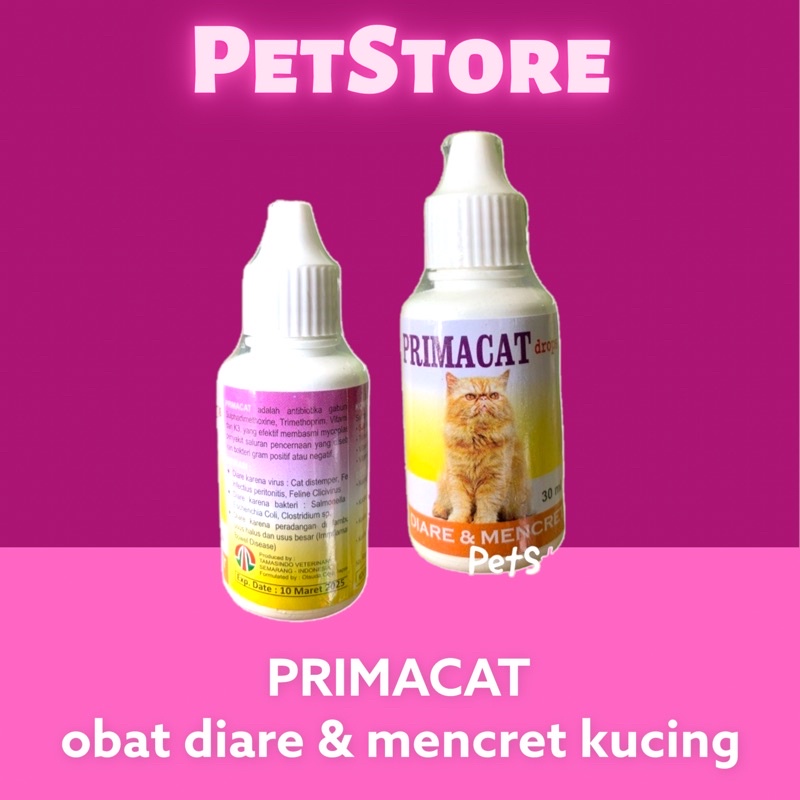 PRIMACAT Drop Obat Diare dan Mencret KUCING