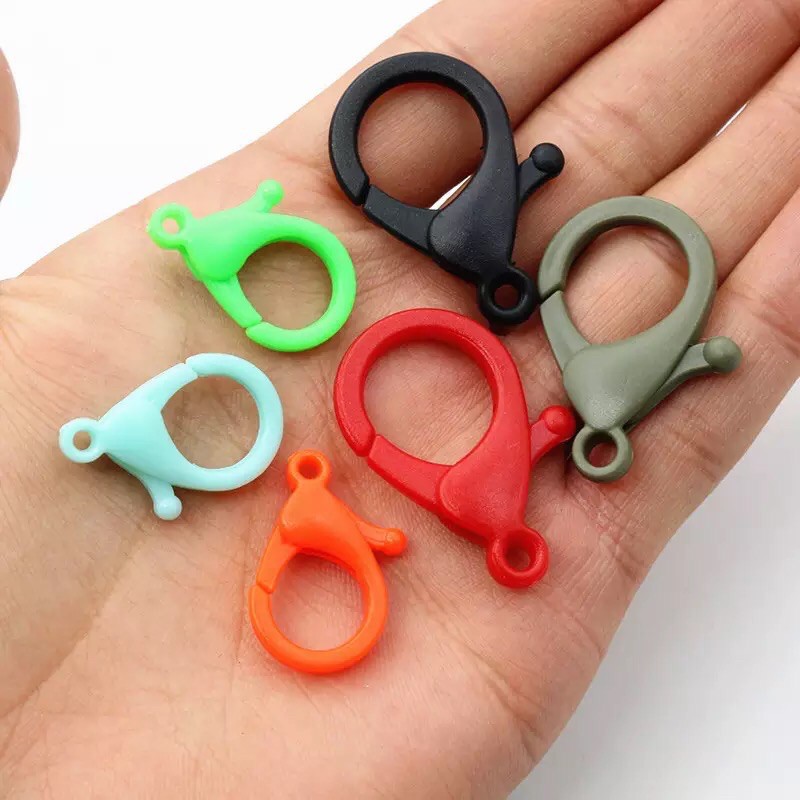 [bagian 2] 25mm Lobster clasp kokot kait gantungan plastic Small size 25 x 15mm [harga per 1pcs]