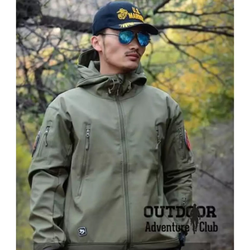 Jaket TAD Tactical Warna Hijau - Hitam - Brokn White