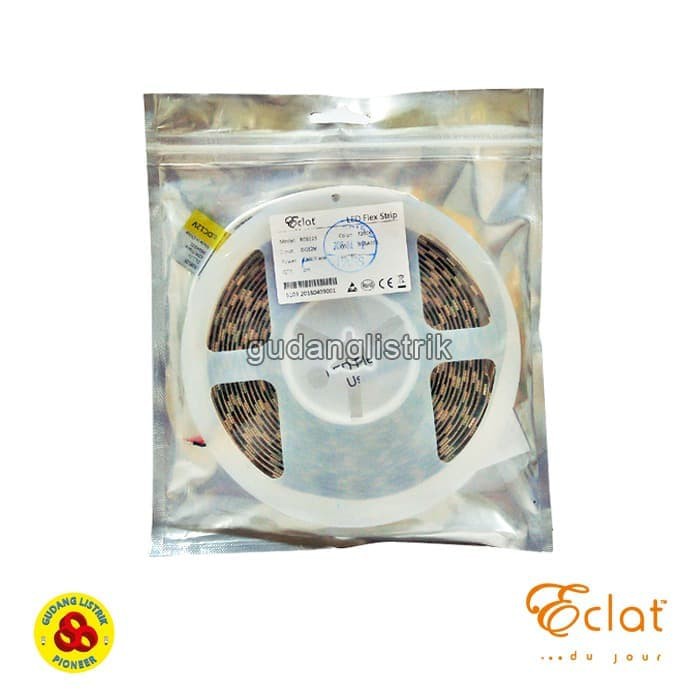 Eclat LED Strip 5050 SMD Putih 12V IP33 12000K Ledstrip Super Bright