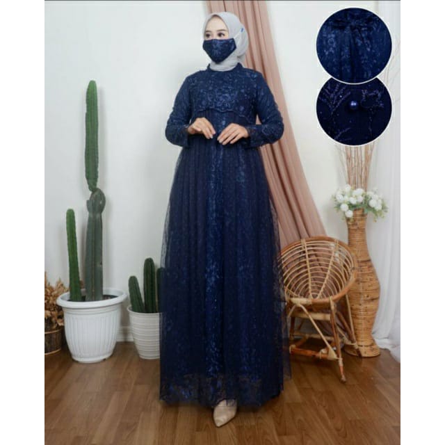 BEST SELLER!!! GAMIS HARUMA BAHAN PREMIUM GAMIS BRUKAT GAMIS KONDAGAN DRESS BROKAT BISA JUMBO GAMIS