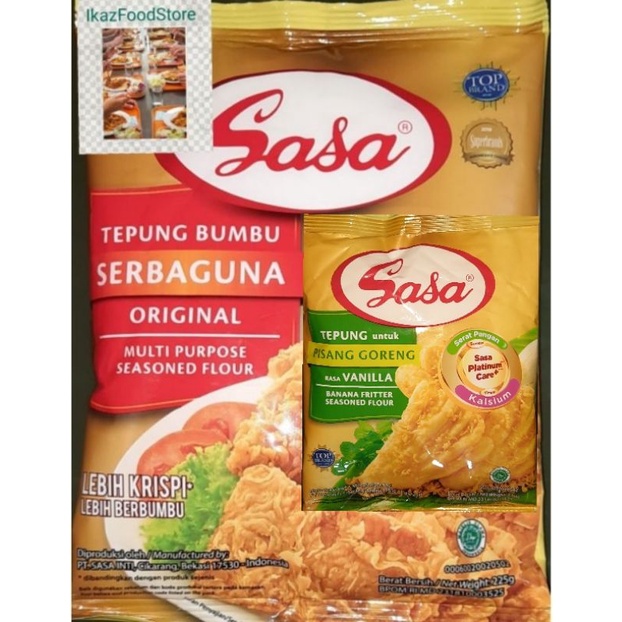 

Sasa tepung pisang goreng/bumbu serbaguna 210/225 Gram Vanilla/LEBIH CRISPY