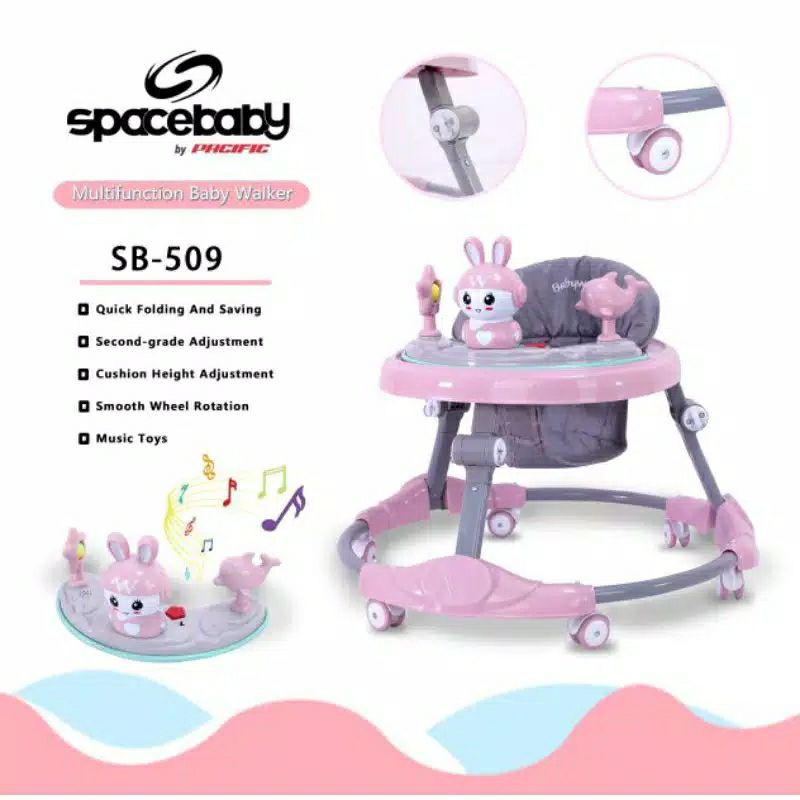 Spacebaby Baby Walker - SB509 / Kereta Bayi