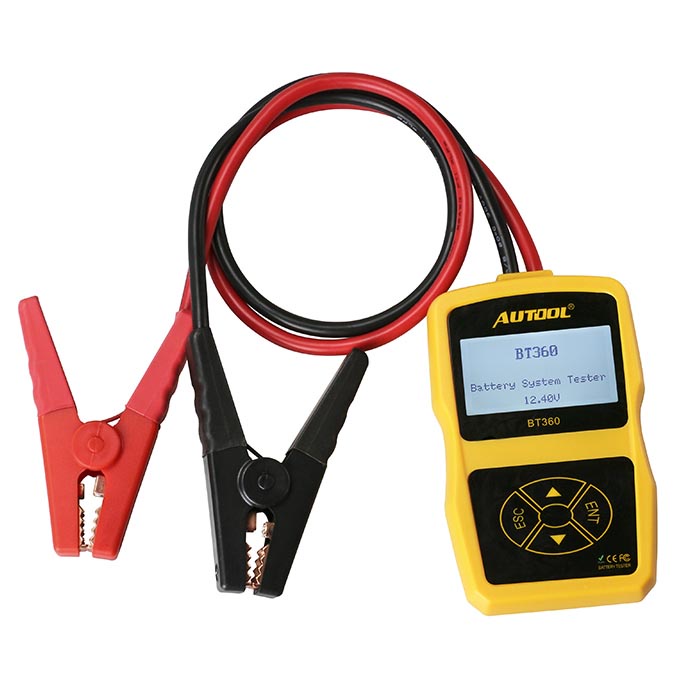 AUTOOL Tester Baterai Aki Mobil Motor 12V 2000CCA - BT360 - Yellow - OMBT7CYL