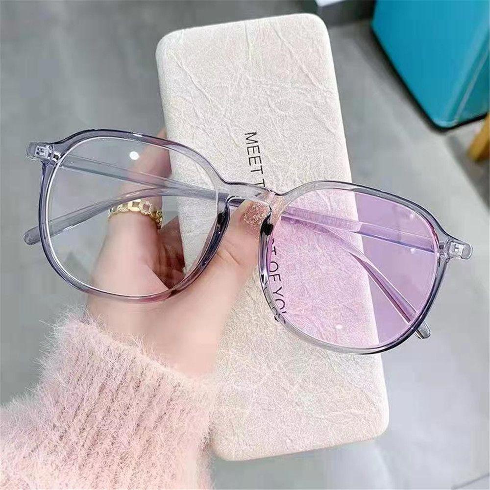 Top Kacamata Lensa Pink Frame Vintage Portable Proteksi Mata