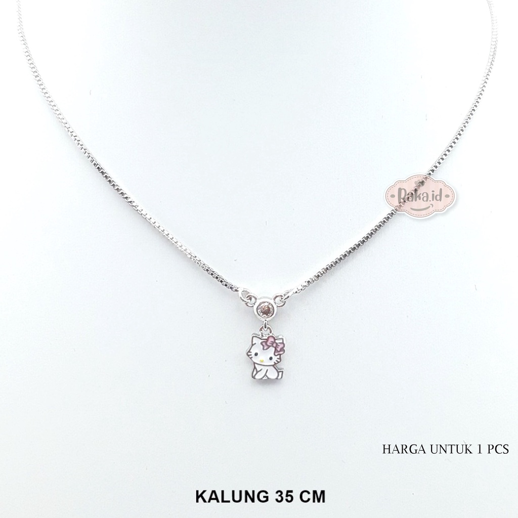 Kalung Anak Rantai Italy Motif Bandul Hello Kitty Pita Pink Perhiasan Cantik Anak 860