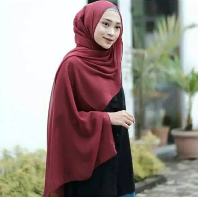(LEBIH PANJANG 15cm) JAHIT TEPI PASHMINA SABYAN DIAMOND UKURAN 165x75cm-5