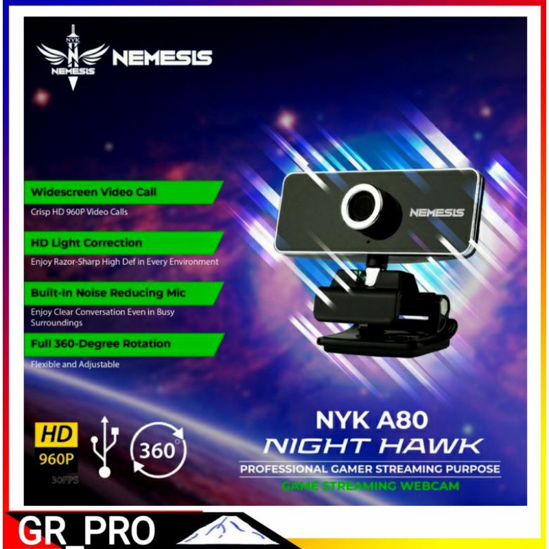 Camera webcame NYK NEMESIS NYK 960P HD HAWK A80
