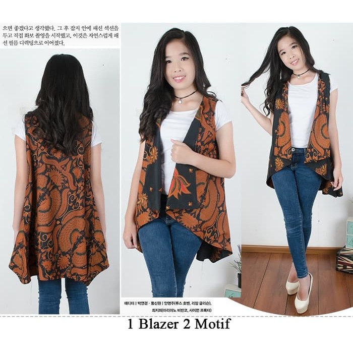BW19 Original Blazer Vivaldi Blazzer Tartan Wanita Polos Import Ala Korea Style Kekinian Realpict