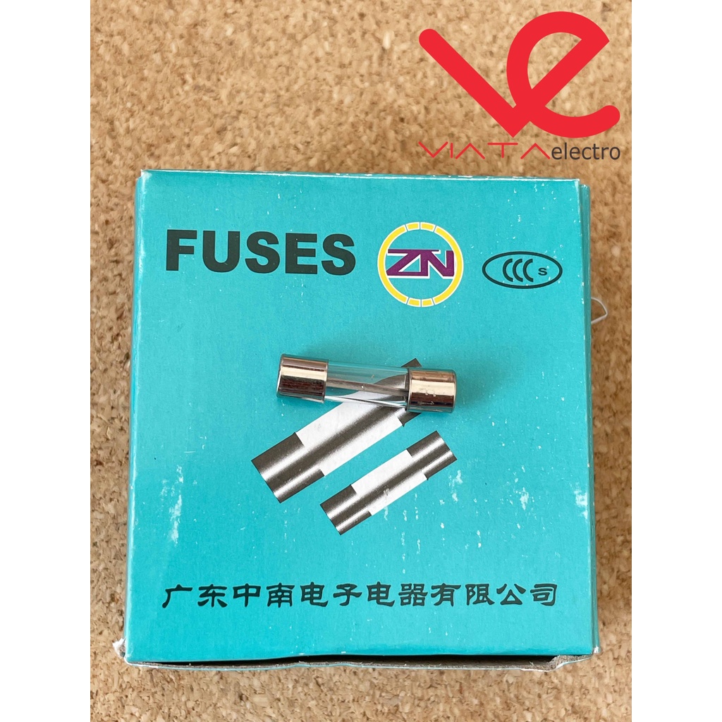 FUSE KACA (1BUAH) MERK ZN SEKRING KACA ANEKA UKURAN 1-30A 250V BESAR DAN KECIL FUSE KACA