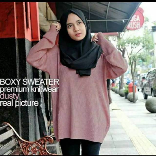 SWEATER BOXI PREMIUM BAJU RAJUT WANITA MURAH