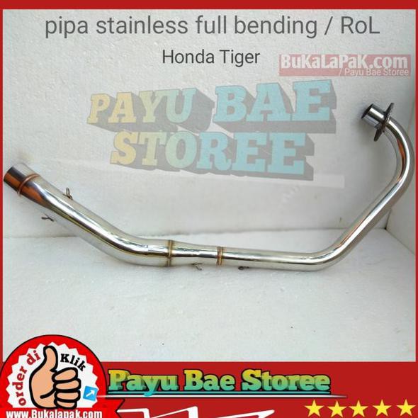 Pipa Leher Tiger Revo stainless -leheran knalpot racing Tiger 2000 old full stenlis bending roll