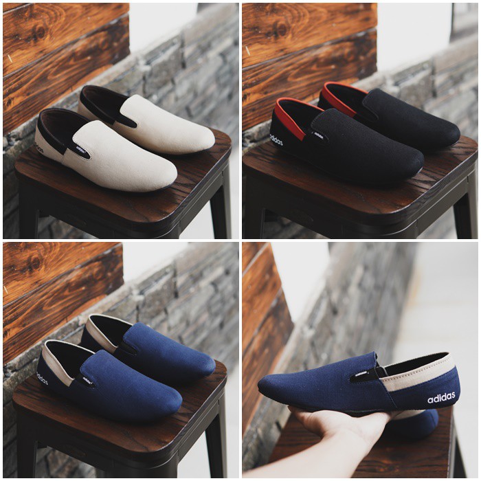 BAYAR DI TEMPAT !!!  SEPATU CASUAL ADIDAS EASY SEPATU SLOP SLIP ON MURAH [BISA COD]