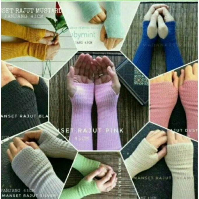 [HUSNA HIJAB] Handsock Rajut Isi 1 Lusin (12 pcs) / Grosir Manset Rajut