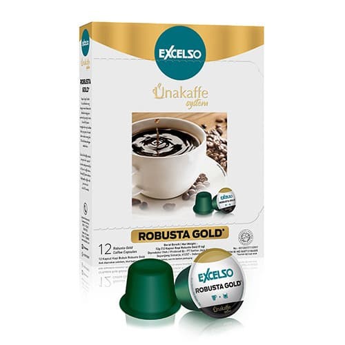 

Coffee Capsule - Kopi Kapsul Excelso Unakaffe Robusta Gold Box