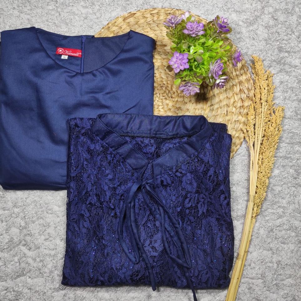 [HeJ㊗] Gamis JUMBO Set Inner dan Outer 2 in 1 Brukat Mix Toyobo Gamis Party Premium Gamis Pesta Gami