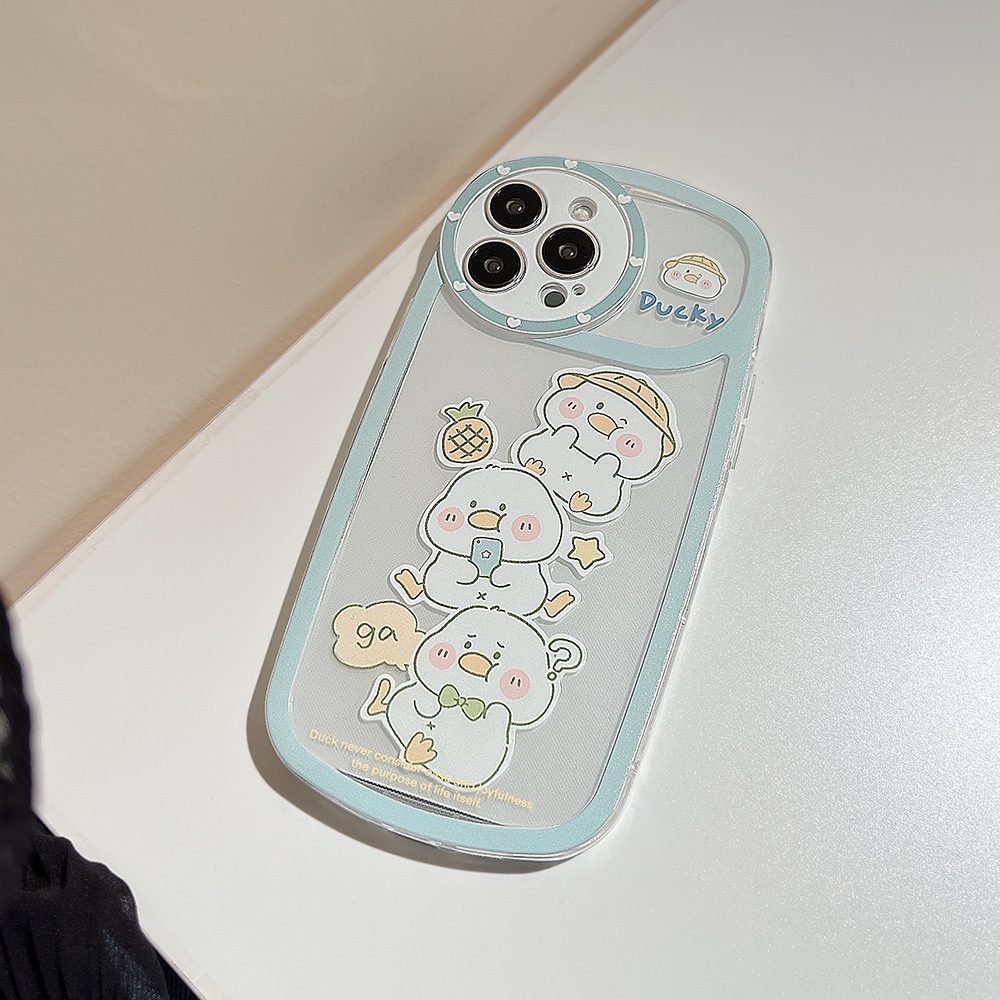 Case Pelindung Transparan Motif Kartun Bebek Untuk Iphone 14 11 12 13 PRO MAX