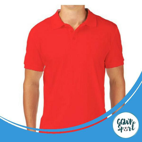 KAOS POLO POLOS PRIA BAJU KERAH COWOK MERAH CABE JAMINAN KUALITAS TERBAIK