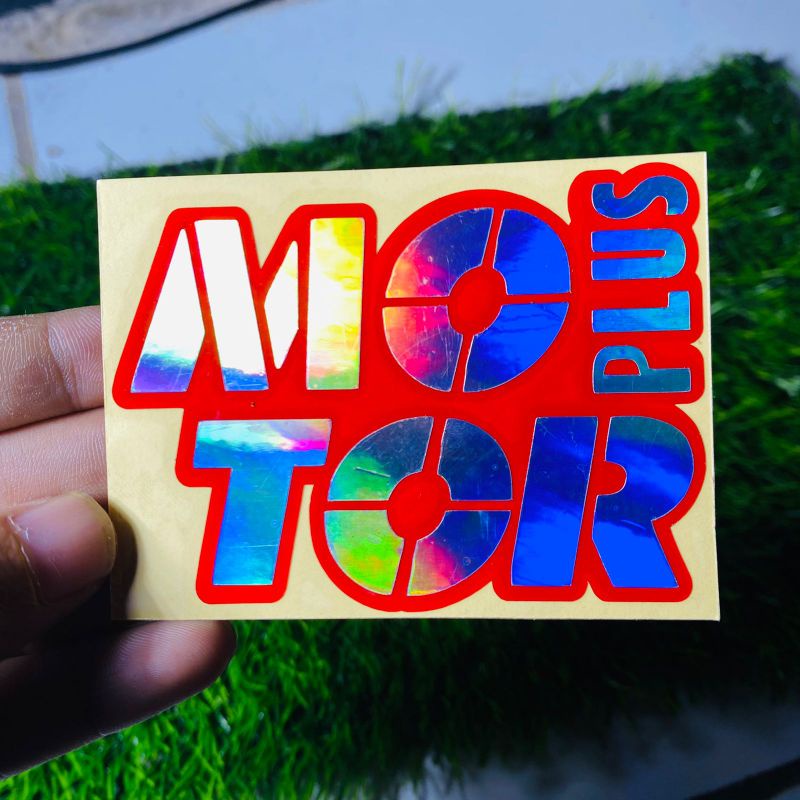 Sticker motor plus cuting sticker 1pcs bahan timbul variasi motor