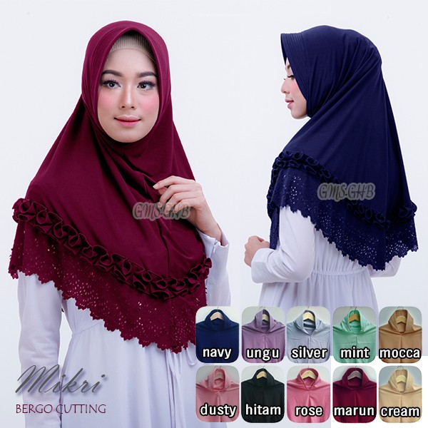 Jilbab khimar jumbo simple pet antem 80 x 115 bergo syari / syar'i instant / hijab instan wolfis