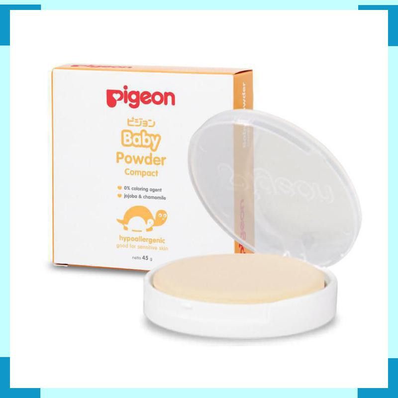 Pigeon Baby Compact Powder / Cake Refill + Puff 45gr | Bedak Bayi