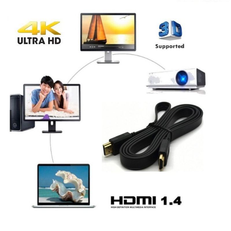HDMI Cable 1,5M dan 3M Awet Tidak Rapuh High Speed Kabel V1. 4