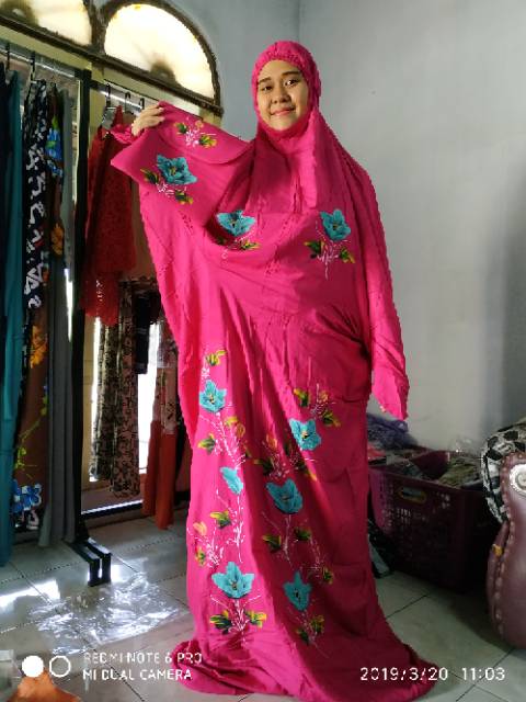 Mukena terusan / rayon bali jumbo