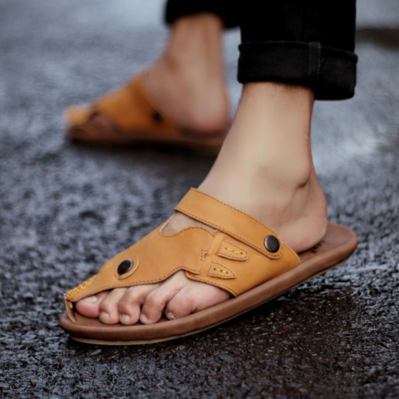 CEVANY LUCKY - Sandal Kulit Pria Original Kulit Asli