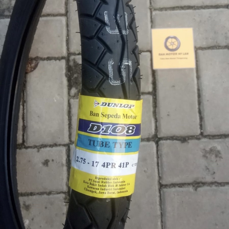 Ban Motor Dunlop D108 Ring 17 275 Tube Type (Bukan Tubeless)