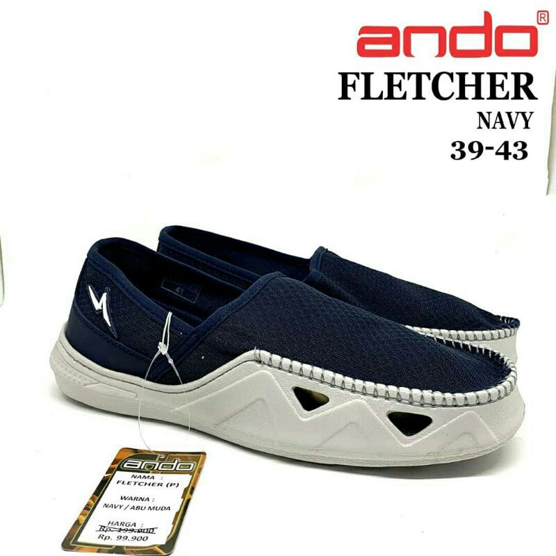 Sepatu ANDO - Sepatu Slip On Pria Original Ando