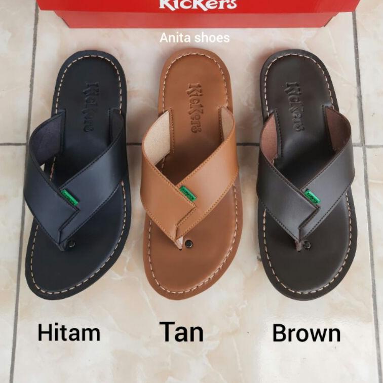 Sendal Kickers Pria Kulit ORIGINAL 020 Sandal Ori Z67Y