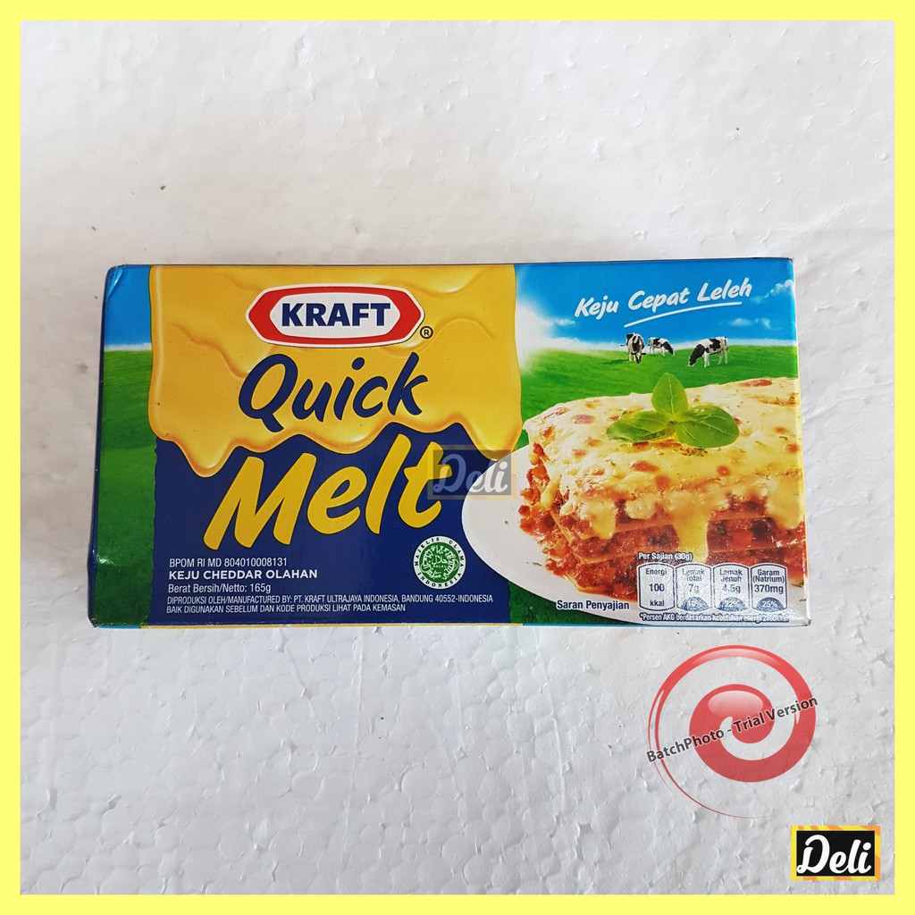 

Kraft Quick Melt Keju Cheddar Olahan/ Keju Cepat Meleleh Kraft 165gr