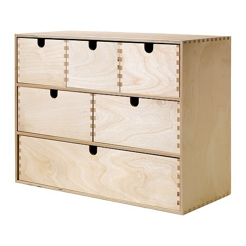 MOPPE Lemari laci mini plywood kayu birch 42x18x32 cm