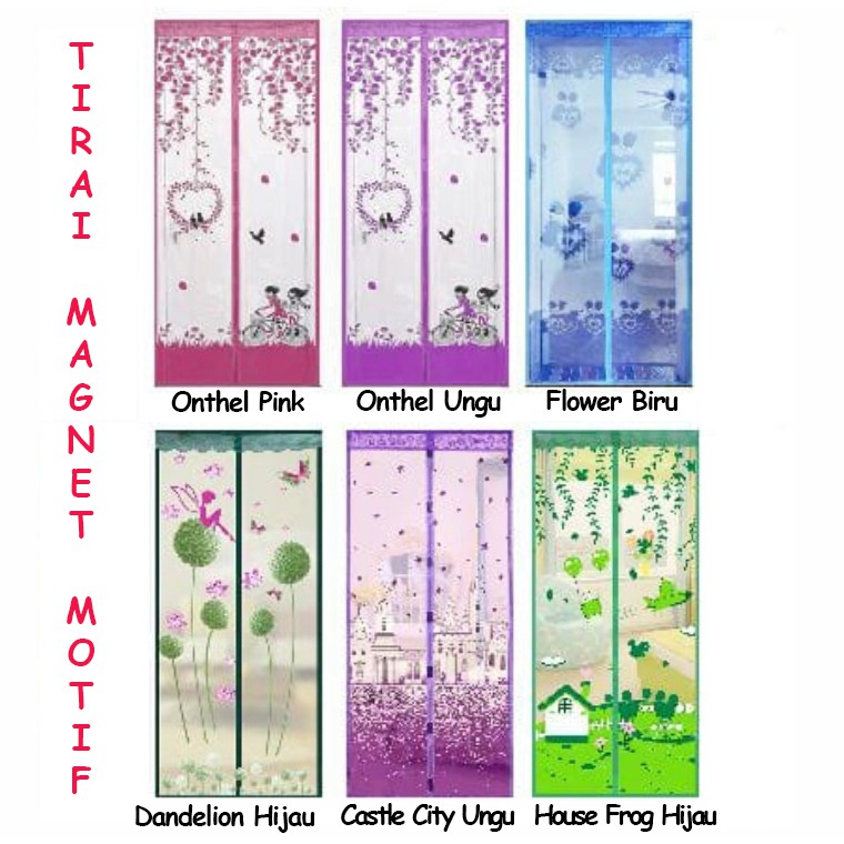 Tirai Magnet Motif Gambar - Tirai Anti Nyamuk / Mosquito Net