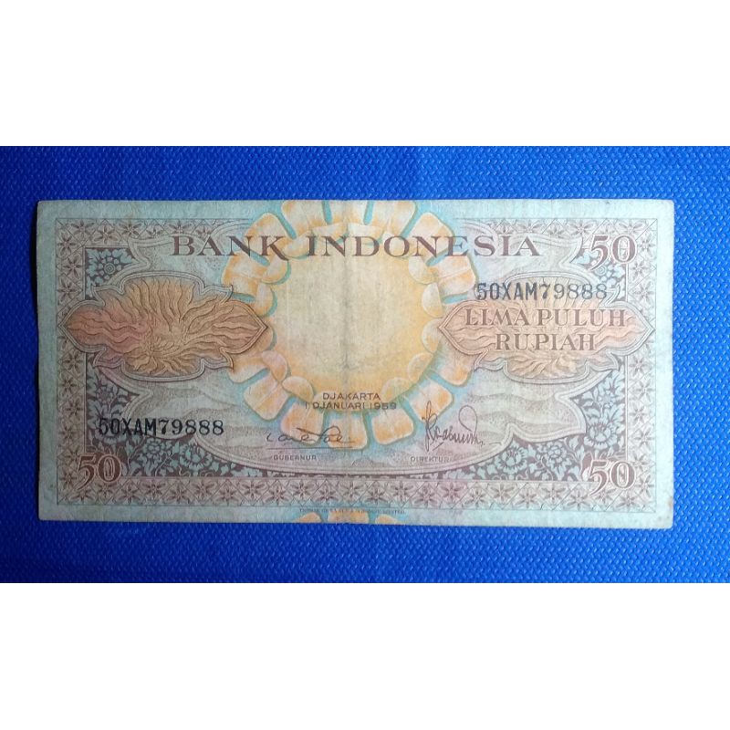 

uang Kertas Indonesia 50 Bunga
