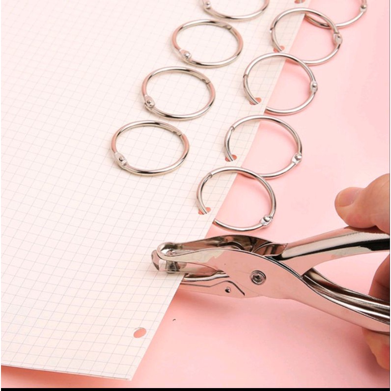 Alat Plong Pelubang Kertas Kartu Lubang 6 mm Perforator Satu One Single Hole Punch Hang Tag Binder Pembolong