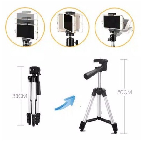 Tripod Handphone HP Tripot Kamera 3110 1 Meter Free Holder U &amp; Tas