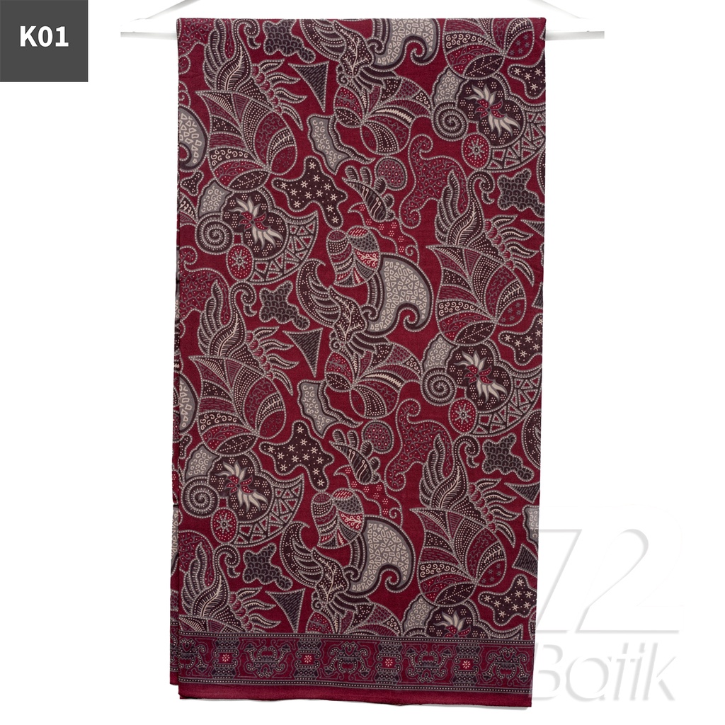 KAIN BATIK PREMIUM Bahan Katun Motif Daun Sirih Warna Hitam 721129 Cap 72 Jarik Jarit Samping Kebat Panjang Batik Katun Modern Premium Bahan Seragam Batik Pernikahan Kantor Keluarga Murah Kamen Jadi Batik Bali Lembaran