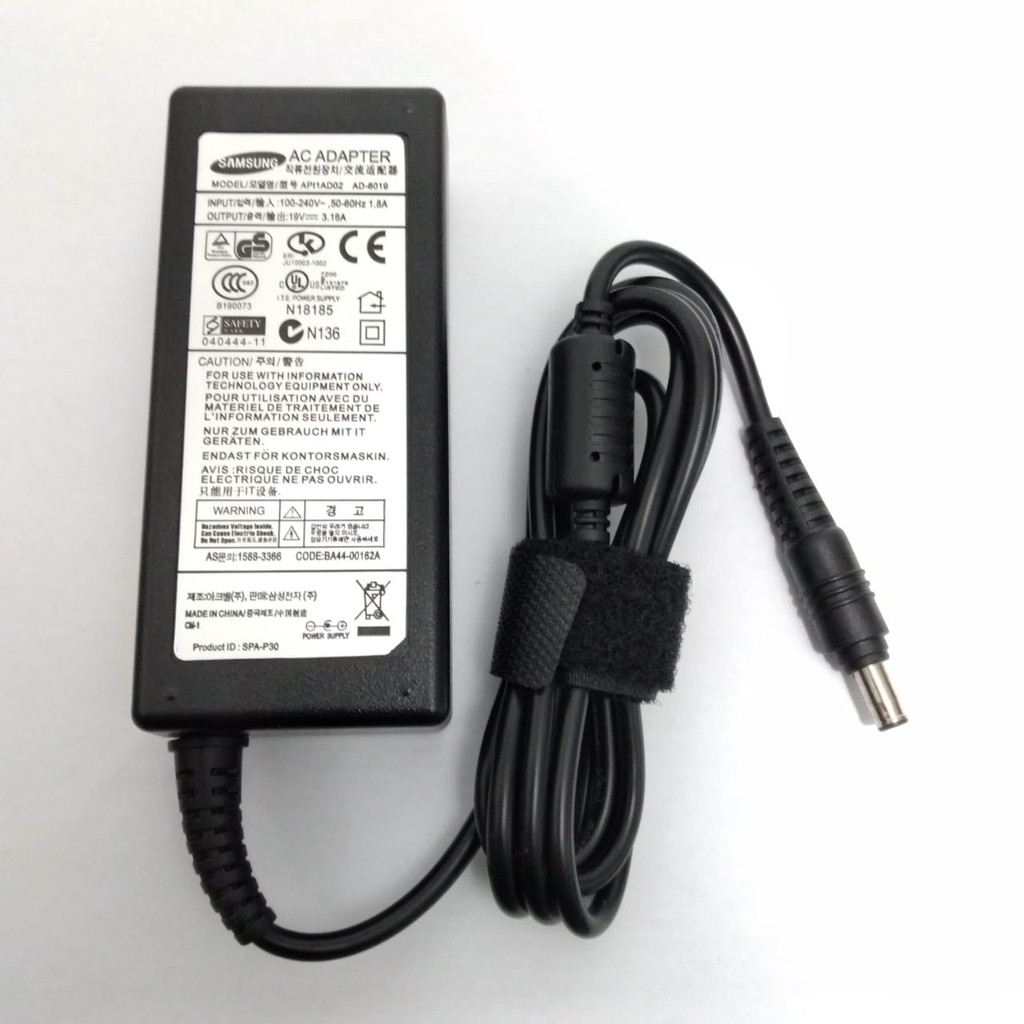 Adaptor charger Laptop Samsung NP270 NP275 NP300 NP355 300E r428 305E 305V 19v 3.16a 5.5 × 3.0mm