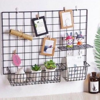 Jaring RAM Dinding/Hijang Hiasan/Wire Grid/Wall Grid 45x95 CM | Gantungan Accesories Dan Masker