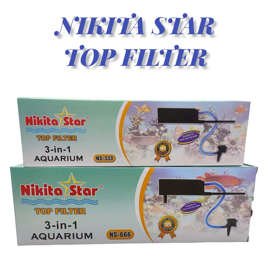 nikita star box top filter atas ns-666 ns666 ns 666 aquarium aquascape lengkap