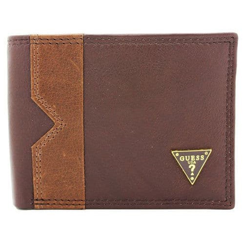 Dompet Guess Carlos Brown Pria Cowok Branded Original Kulit Asli