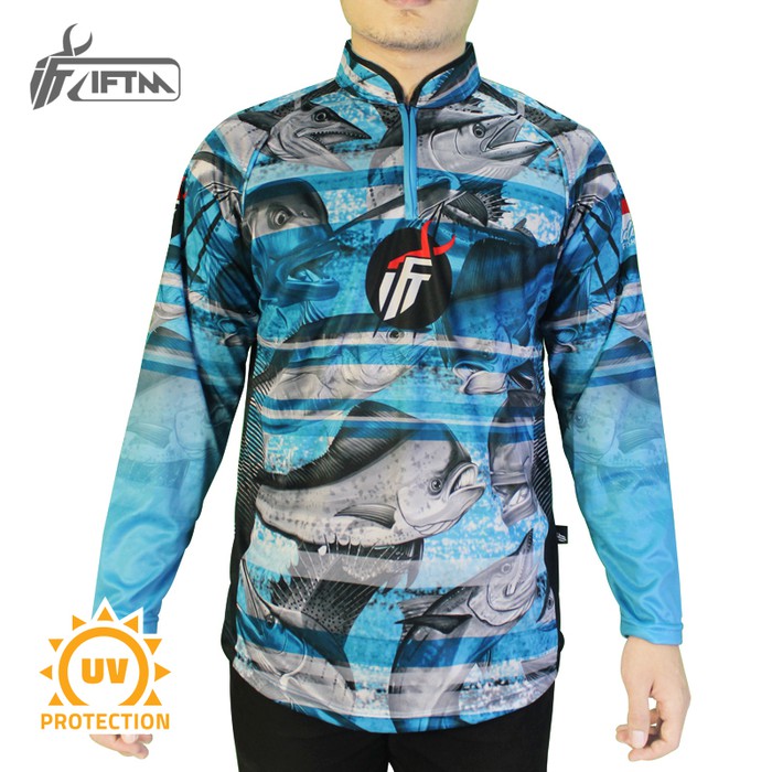 IFTM SONAR - Jersey mancing original | Baju kaos pancing - Biru, L